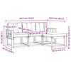 vidaXL Ensemble de canap&eacute;s d'ext&eacute;rieur 4 pcs Naturel et Noir