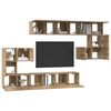 vidaXL Ensemble meuble TV 10 pcs Ch&ecirc;ne artisanal Bois d'ing&eacute;nierie