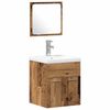 vidaXL Ensemble de mobilier de salle de bain 4 pcs Bois Ancien