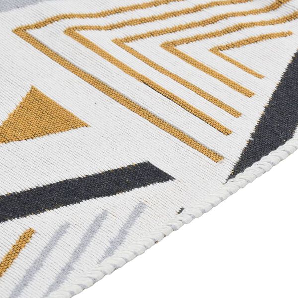 vidaXL Tapis Jaune et gris 80x150 cm Coton