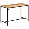 vidaXL Table &agrave; manger 110x55x75 cm bois de manguier massif brut et fer