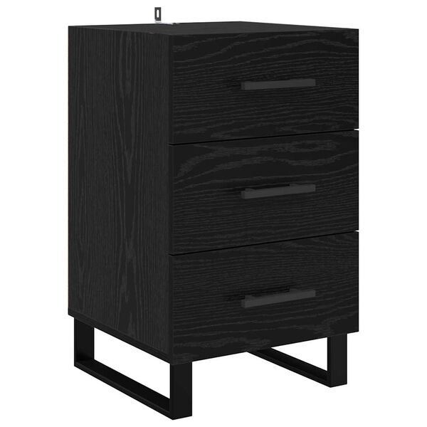 vidaXL Cabinet de chevet Chêne noir 40 x 40 x 66 cm Bois d'ingénierie