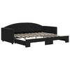 vidaXL Lit de jour avec lit gigogne noir 90x190 cm velours