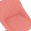 vidaXL Chaises pivotantes &agrave; manger lot de 2 rose velours
