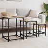 vidaXL Tables basses gigognes 3 pcs ch&ecirc;ne sonoma bois d'ing&eacute;nierie