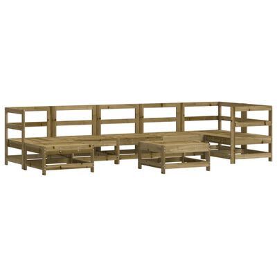 vidaXL Salon de jardin 8 pcs avec coussins bois de pin imprégné