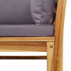 vidaXL Salon de jardin 6 pcs avec coussins bois d'acacia solide