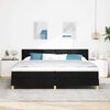 vidaXL Lit &agrave; ressort LED avec matelas avec LED Noir 200 x 200 cm tissu