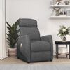 vidaXL Fauteuil de massage inclinable Gris fonc&eacute; Tissu