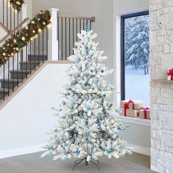 vidaXL Sapin de No&euml;l Artificiel &agrave; Branches Articul&eacute;es Blanc 240 cm