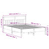 vidaXL Cadre de lit sans matelas cire marron 160x200cm bois pin massif