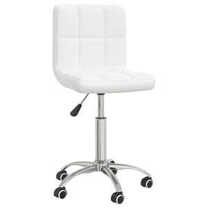 vidaXL Chaise pivotante de salle &agrave; manger Blanc Similicuir