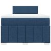 vidaXL Sommier &agrave; lattes de lit avec matelas Bleu 120x200 cm Tissu
