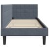 vidaXL Cadre de lit d'angle Gris fonc&eacute; 80 cm x 200 cm Velours