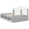 vidaXL Cadre de lit Gris Sonoma 120 x 200 cm Pin massif