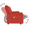 vidaXL Fauteuil de massage inclinable 4 places porte-gobelets bordeaux