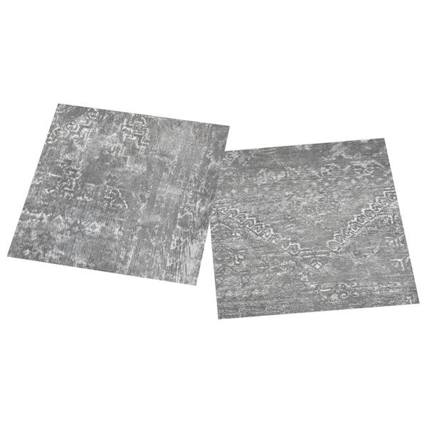vidaXL Dalles de plancher autoadh&eacute;sives 55 pcs PVC 5,11 m&sup2; gris b&eacute;ton