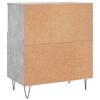 vidaXL Buffets 2 pcs gris b&eacute;ton bois d'ing&eacute;nierie