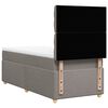 vidaXL Sommier &agrave; lattes de lit avec matelas Taupe 90x190 cm Tissu