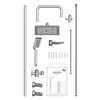 EISL Ensemble de douche de t&ecirc;te EASY COOL chrome