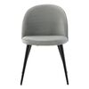 Venture Home Chaises &agrave; manger lot de 2 Velvet velours noir/gris
