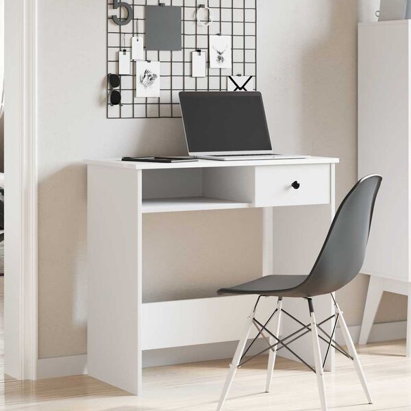 vidaXL Bureau Blanc 80x40x75 cm Bois d'ingénierie