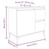 vidaXL Ensemble de meubles de salle de bain 4 pcs gris b&eacute;ton