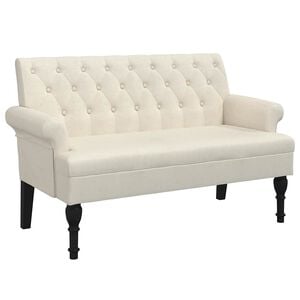 vidaXL Banc avec dossier 120x62x75,5 cm lin