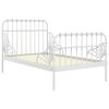 vidaXL Cadre de lit extensible sans matelas blanc m&eacute;tal 80x130/200 cm