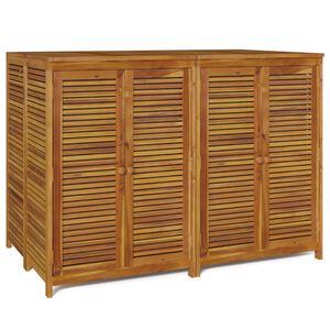 vidaXL Bo&icirc;te de rangement de jardin 140x87x104 cm bois massif d'acacia