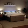 vidaXL Sommier &agrave; lattes de lit et matelas Gris clair 180x200cm Velours