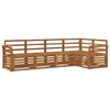 vidaXL Ensembles de canap&eacute;s 5 pcs Naturel Bois d'Acacia Massif