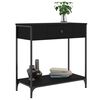 vidaXL Table console noir 75x34,5x75 cm bois d'ing&eacute;nierie