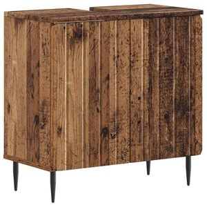 vidaXL Meuble sous Lavabo de Salle de Bain ZWOLLE Bois ancien