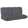 vidaXL Ensemble de coussins Tissu Oxford Anthracite 120 x 60 x 52 cm