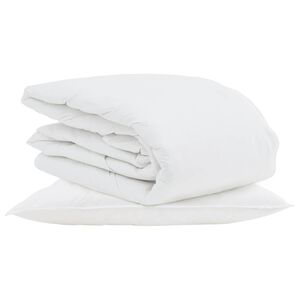 vidaXL Duvet d'&eacute;t&eacute; simple avec oreiller 2 pc Blanc Plume de canard
