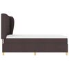 vidaXL Lit &agrave; ressorts avec matelas Marron fonc&eacute; 190 x 140 cm tissu