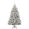 vidaXL Sapin de No&euml;l artificiel Vert et blanc 180 cm PVC et m&eacute;tal