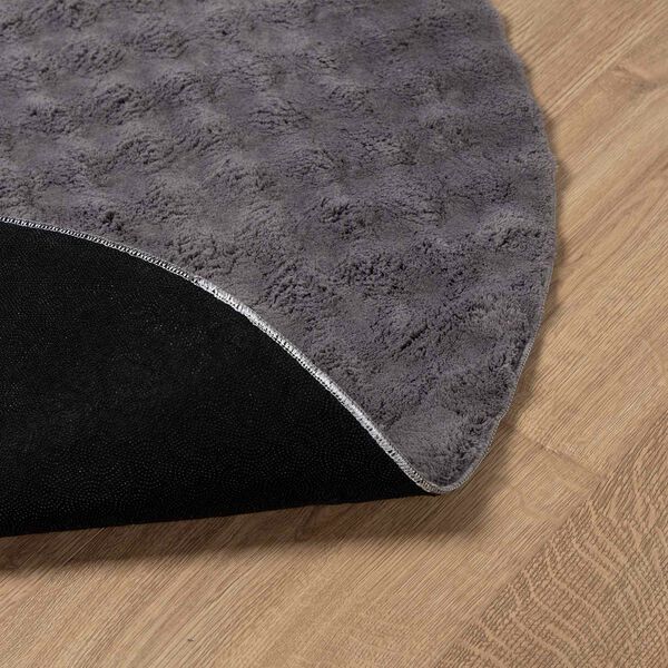 vidaXL Tapis de surface Rond Anthracite &Oslash; 200 CM Polyester