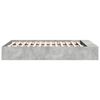 vidaXL Cadre de lit sans matelas gris b&eacute;ton 135x190 cm