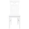 vidaXL Chaises &agrave; manger 2 pcs blanc bois massif caoutchouc