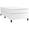 vidaXL Sommier &agrave; lattes de lit avec matelas Blanc 80x200 cm Similicuir