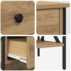 vidaXL Table de chevet avec tiroir ch&ecirc;ne artisanal 40 x 42 x 45 cm
