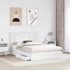 vidaXL Lit de Rangement Blanc 140 x 190 cm Bois d'ing&eacute;nierie