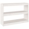 vidaXL Biblioth&egrave;que/S&eacute;parateur de pi&egrave;ce Blanc 100x30x71,5cm Pin massif