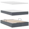 vidaXL Lit avec rangement et matelas Gris fonc&eacute; 120 x 190 cm Velours