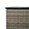 vidaXL Ensemble de bar de jardin 3 pcs et coussins gris r&eacute;sine tress&eacute;e