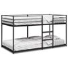 vidaXL Lit superpos&eacute; sans matelas noir 90x190 cm acier