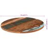 vidaXL Dessus de table rond 70 cm 25-27 mm Bois de r&eacute;cup&eacute;ration solide