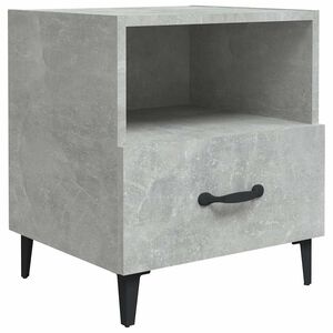 vidaXL Table de chevet Gris b&eacute;ton Bois d'ing&eacute;nierie